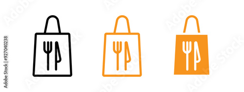 Take away food icon web design in vector