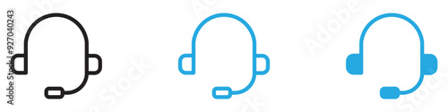 Support headset icon web design in vector