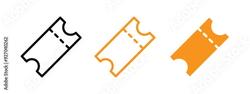 Ticket icon web design in vector