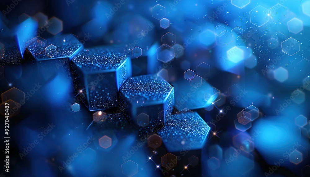 3d hexagon blue abstract background 3d hexagon blue abstract background