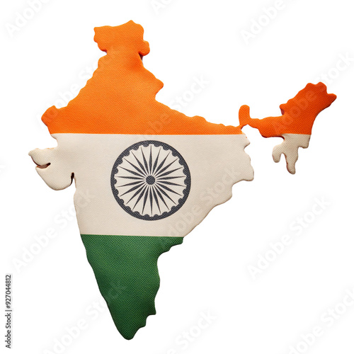 India Map with Flag and Cultural Icons PNG