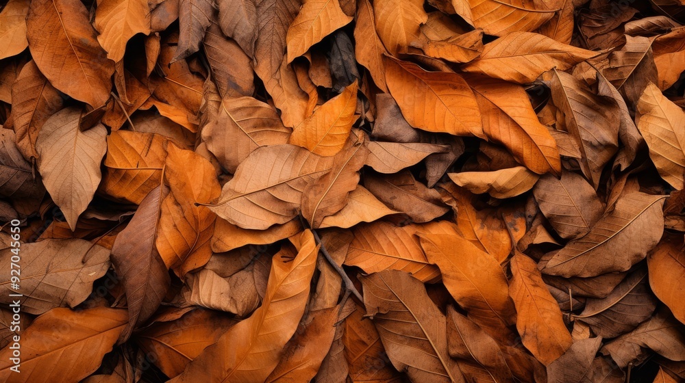 Dry orange leaves in a dense pile showcasing a rich, textured pattern Dry orange leaves in a dense pile showcasing a rich, textured pattern