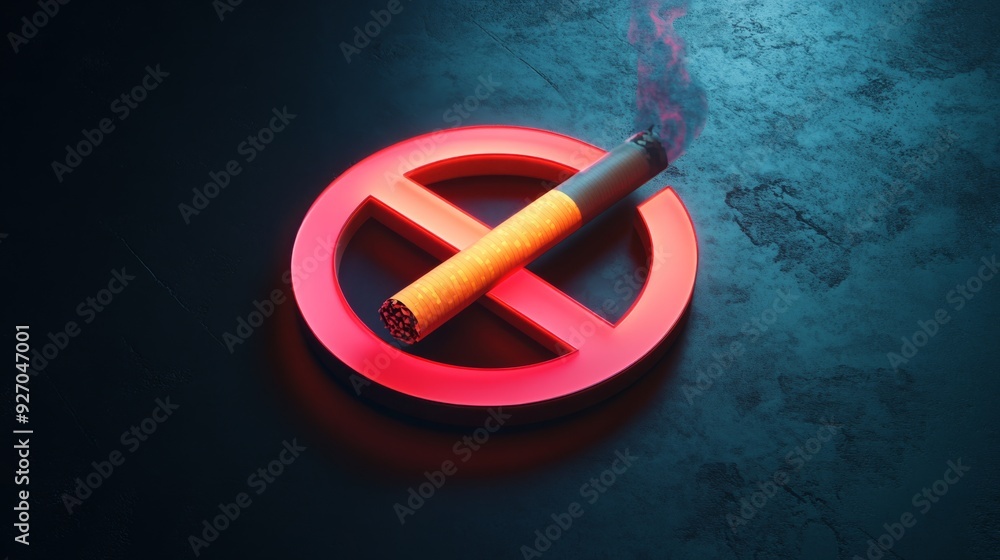 A no smoking symbol with a subtle gradient background that enhances the clarity of the icon A no smoking symbol with a subtle gradient background that enhances the clarity of the icon