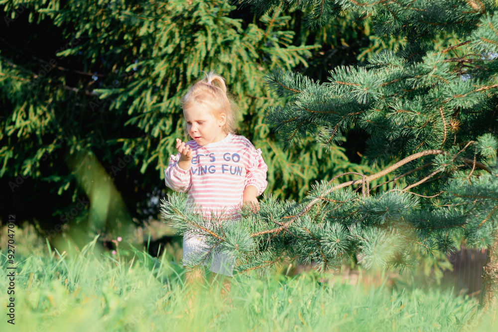 A joyful child plays outdoors in a vibrant setting, embodying the carefree essence of childhood