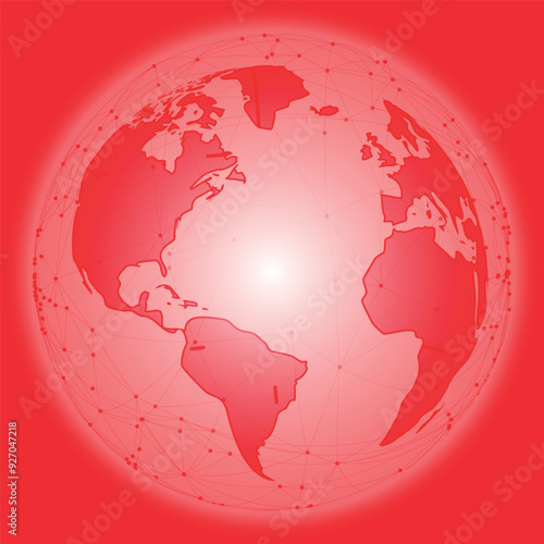 Classic planet earth with gradient style. Globe in flat style Globe in round style.