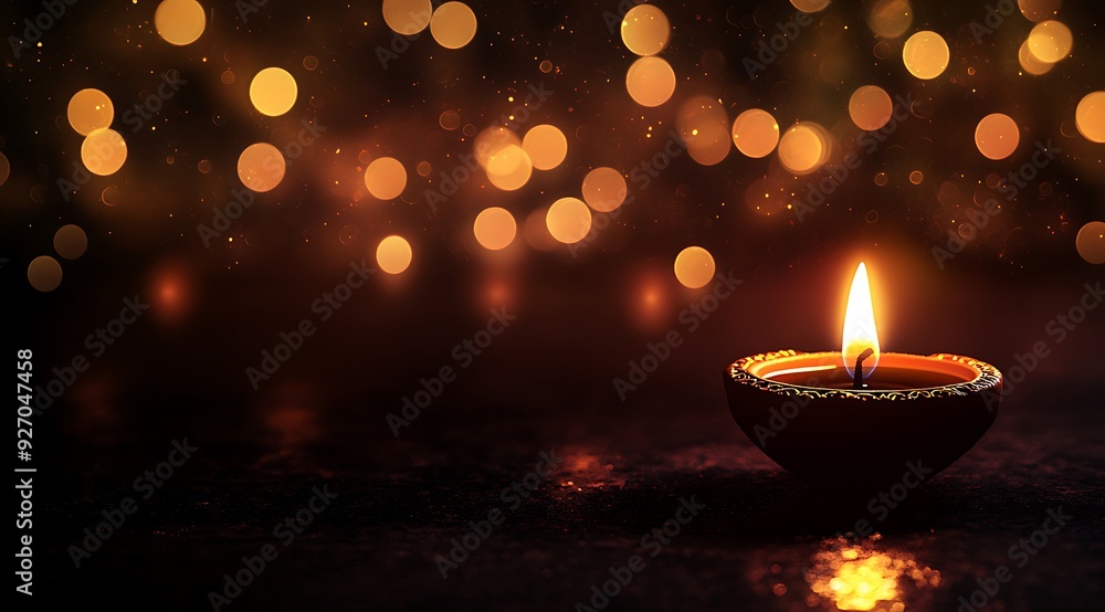 Colorful Happy Diwali festival with bokeh lights and oil lamp Diwali festival background Colorful Happy Diwali festival with bokeh lights and oil lamp Diwali festival background
