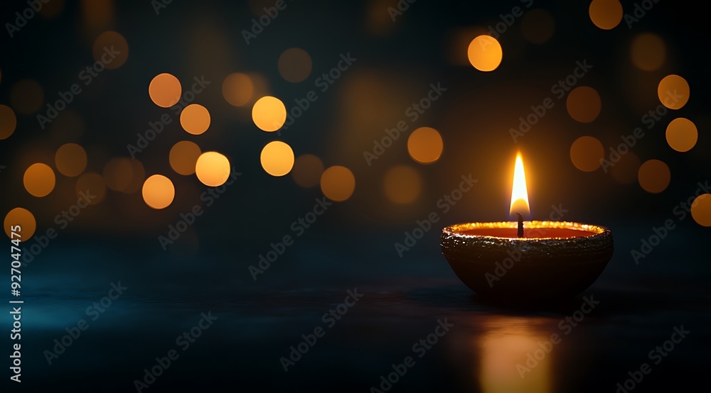 Colorful Happy Diwali festival with bokeh lights and oil lamp Diwali festival background Colorful Happy Diwali festival with bokeh lights and oil lamp Diwali festival background