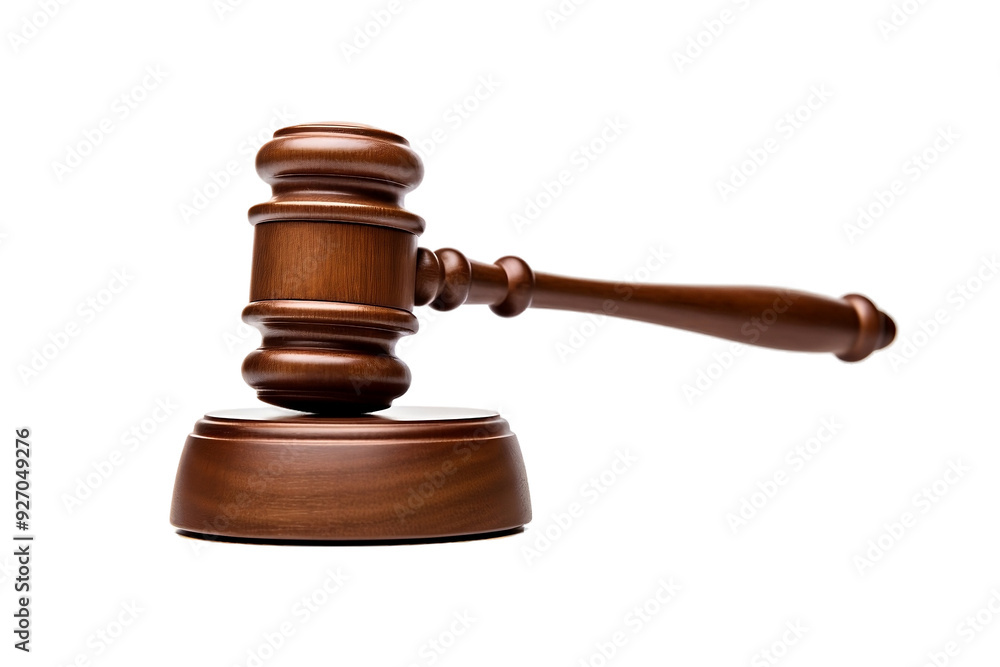 Legal gavel with white background for presentation Legal gavel with white background for presentation