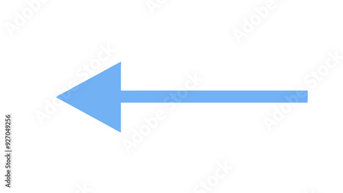 Free Download a blue arrow pointing to the left. The arrow has a triangular head and a straight line as its tail - GFXLoad