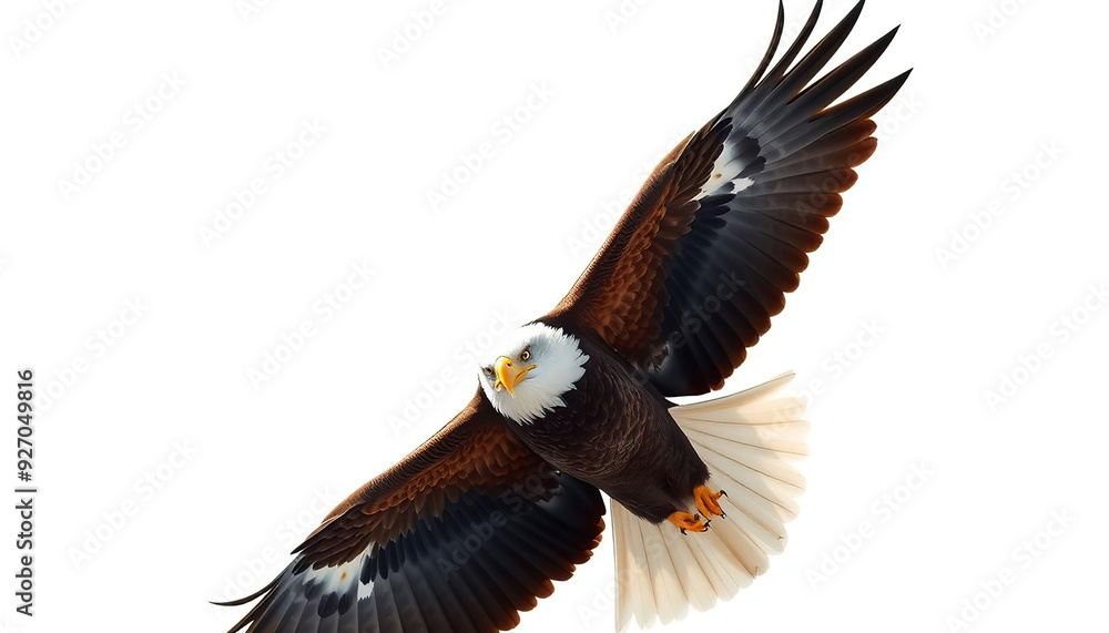 Fototapeta premium A large eagle is flying in the sky
