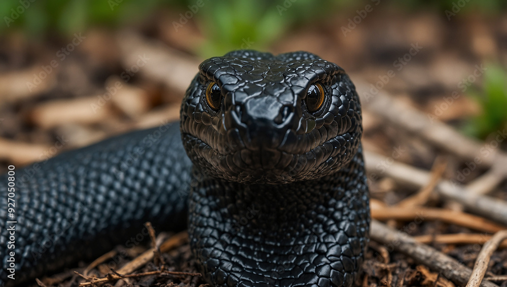 Obraz premium snake in the grass