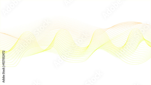 Abstract orange wave on the white background. Abstract background with orange wave lines on white background. Abstract wave element for design.