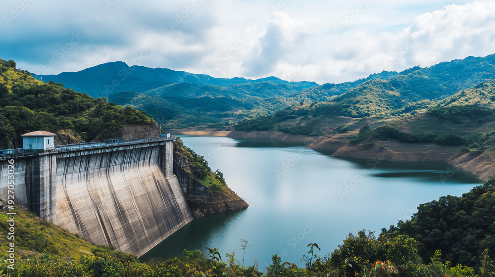 Dam in the mountain rain forest. Dam in the mountain rain forest.