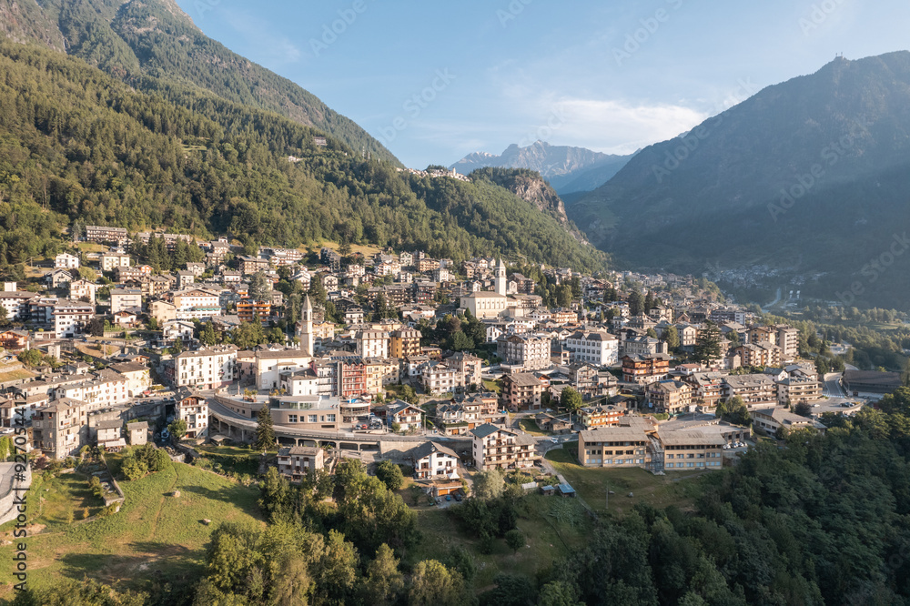 Fototapeta premium Village of Chiesa in Valmalenco - Valtellina