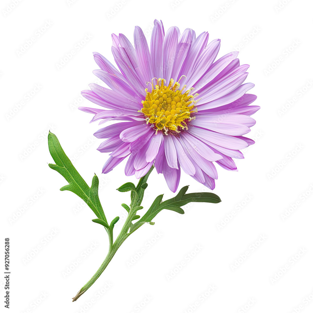 Single Pink Aster Flower with Stem and Leaves.
translucent Single Pink Aster Flower with Stem and Leaves.
translucent