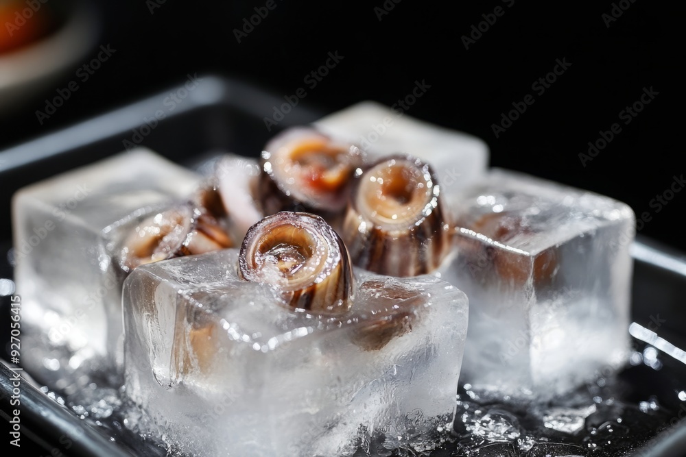 The sea cucumber in the ice cube seems to give people a unique vitality. They are precious raw materials caught from the deep sea and are rich in nutrients. The sea cucumber in the ice cube seems to give people a unique vitality. They are precious raw materials caught from the deep sea and are rich in nutrients.