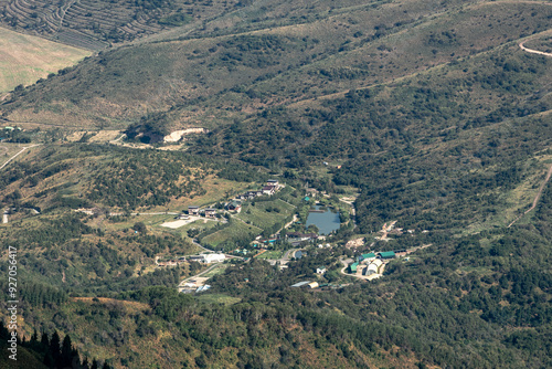 view from the top of the mountains