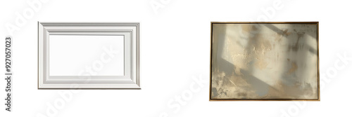 A framed art print isolated on a white background.
