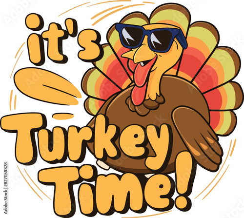 Its Turkey Time, Thanksgiving SVG   t-shirt design