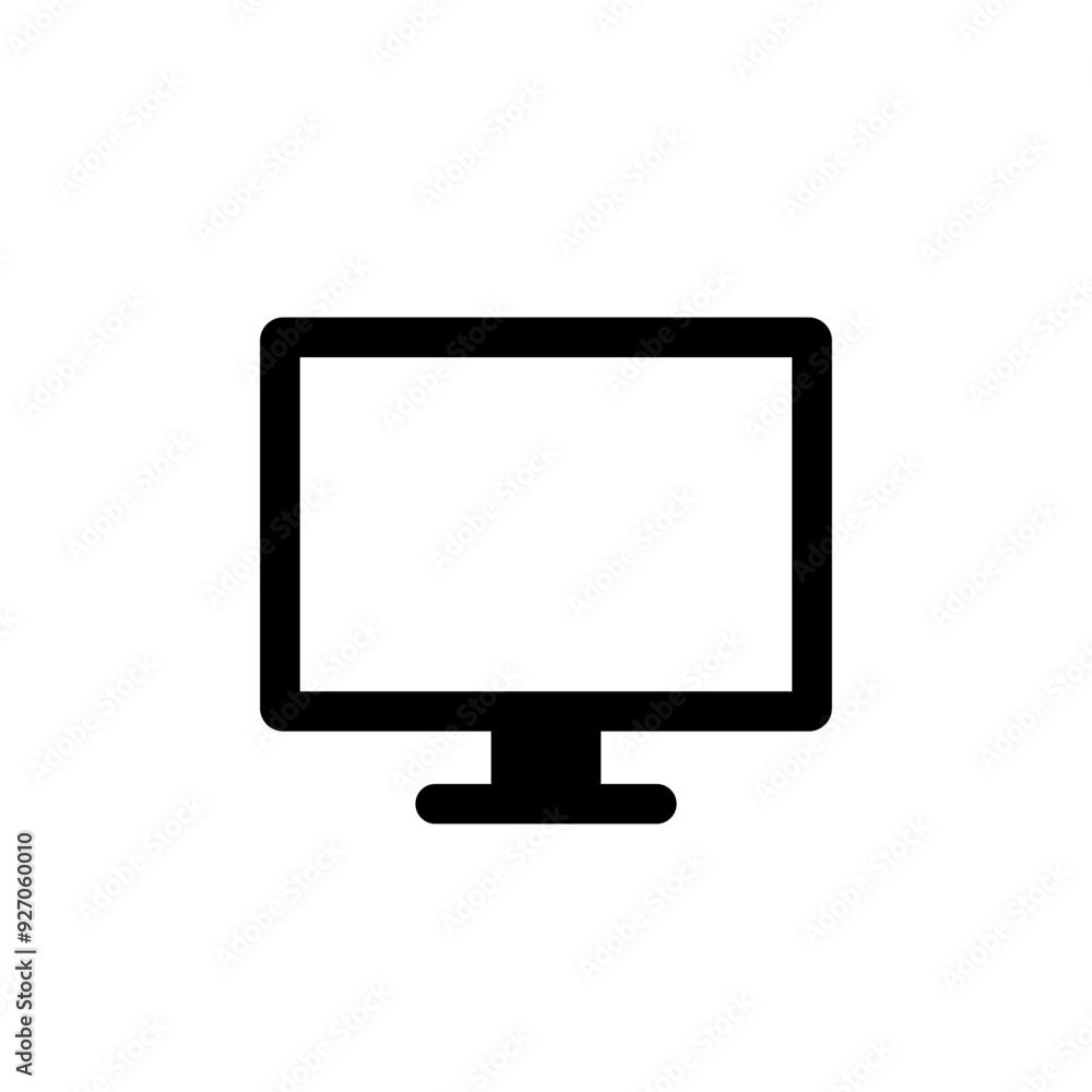 Monitor computer icon isolated on white background. Pc desktop screen sign symbol Monitor computer icon isolated on white background. Pc desktop screen sign symbol