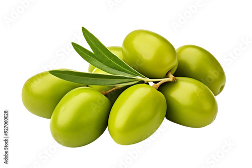 Wallpaper Mural Olives with green leaves on white background Torontodigital.ca