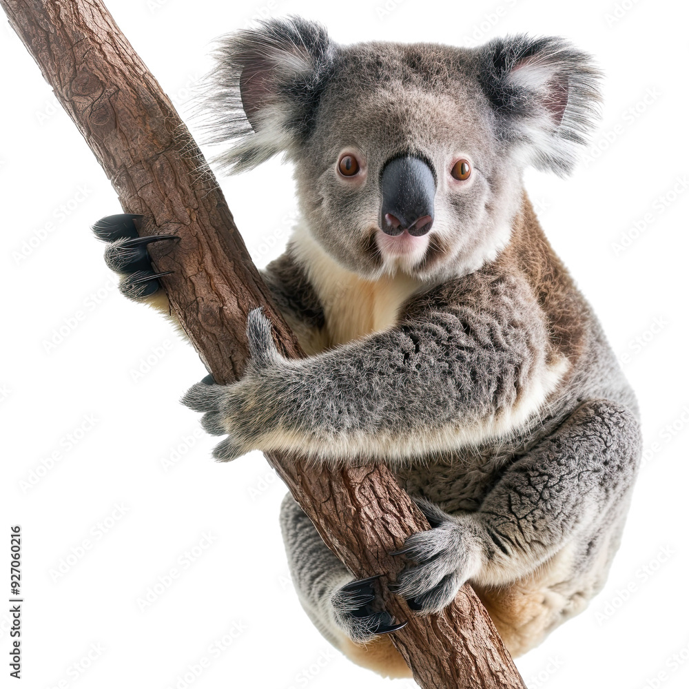 Naklejka premium Koala Bear in Tree. translucent