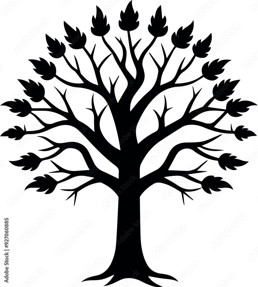 Obraz premium tree vector icon illustration