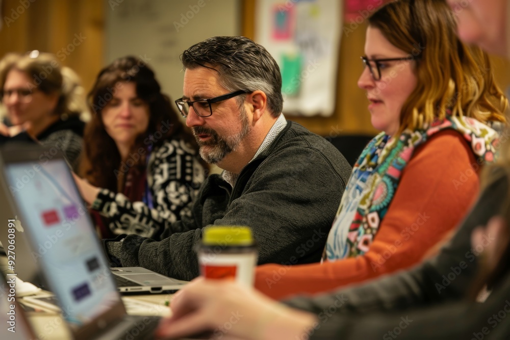 Adult Learners Engaging in Social Media Marketing Class for Strategic Content Creation Adult Learners Engaging in Social Media Marketing Class for Strategic Content Creation