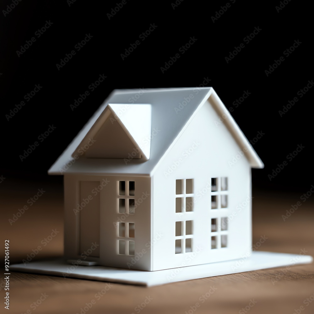 A contemporary white house design, set against a transparent backdrop. A contemporary white house design, set against a transparent backdrop.