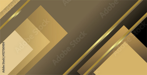 a composition of diagonal lines and rectangular areas with gradations of brown, black and gold that gives a dynamic, elegant and luxurious impression as inspiration for applied art designs