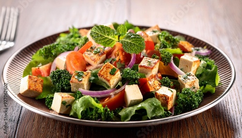 Indian healthy cuisine paneer salad