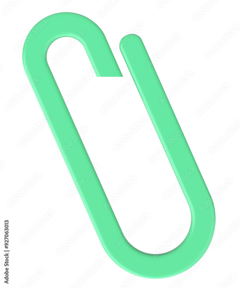 3D illustration of Paper Clip. 3D illustration of Paper Clip.