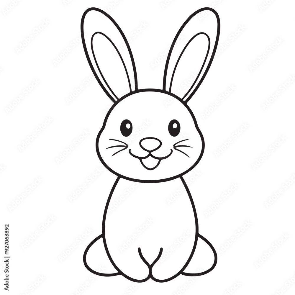 Adobe IllustratCute kawaii bunny and baby cartoon character coloring page vector illustration. Pet animal, mothers day colouring page for kidsor Artwork. Adobe IllustratCute kawaii bunny and baby cartoon character coloring page vector illustration. Pet animal, mothers day colouring page for kidsor Artwork.