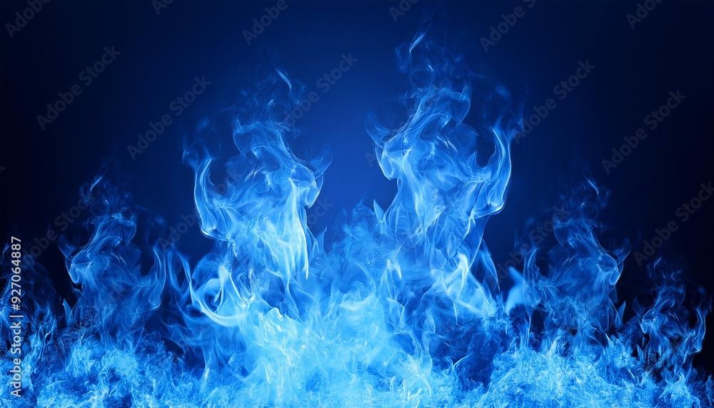 Obraz premium Fiery Blue Flames