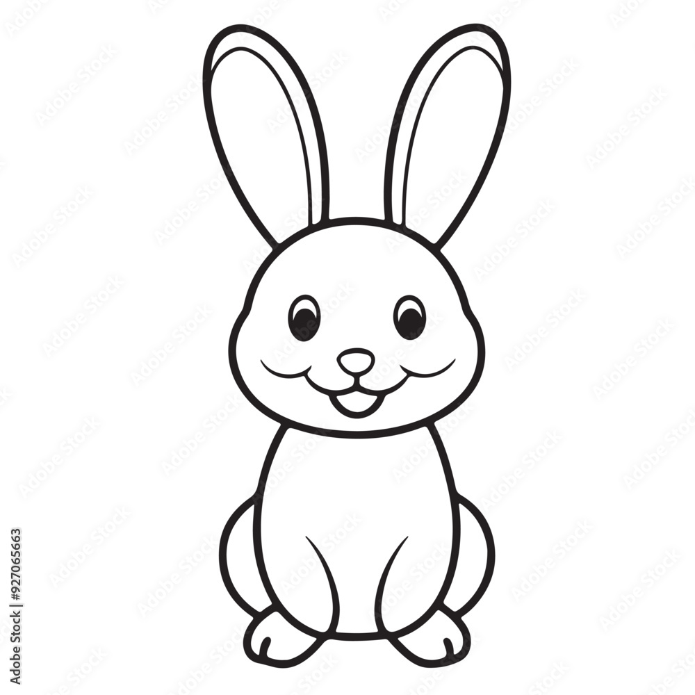 Adobe IllustratCute kawaii bunny and baby cartoon character coloring page vector illustration. Pet animal, mothers day colouring page for kidsor Artwork. Adobe IllustratCute kawaii bunny and baby cartoon character coloring page vector illustration. Pet animal, mothers day colouring page for kidsor Artwork.