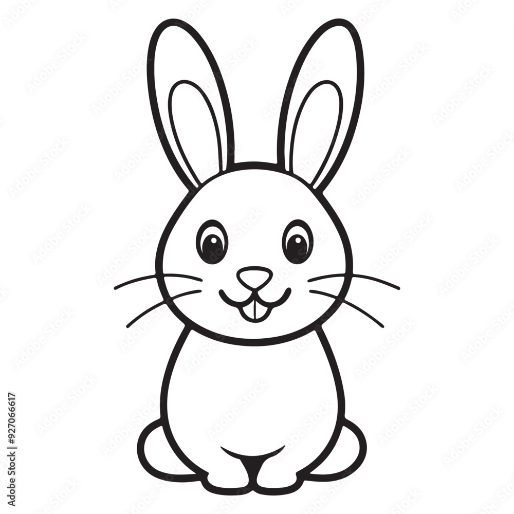 Adobe IlluCute kawaii bunny and baby cartoon character coloring page vector illustration. Pet animal, mothers day colouring page for kidsstrator Artwork. Adobe IlluCute kawaii bunny and baby cartoon character coloring page vector illustration. Pet animal, mothers day colouring page for kidsstrator Artwork.