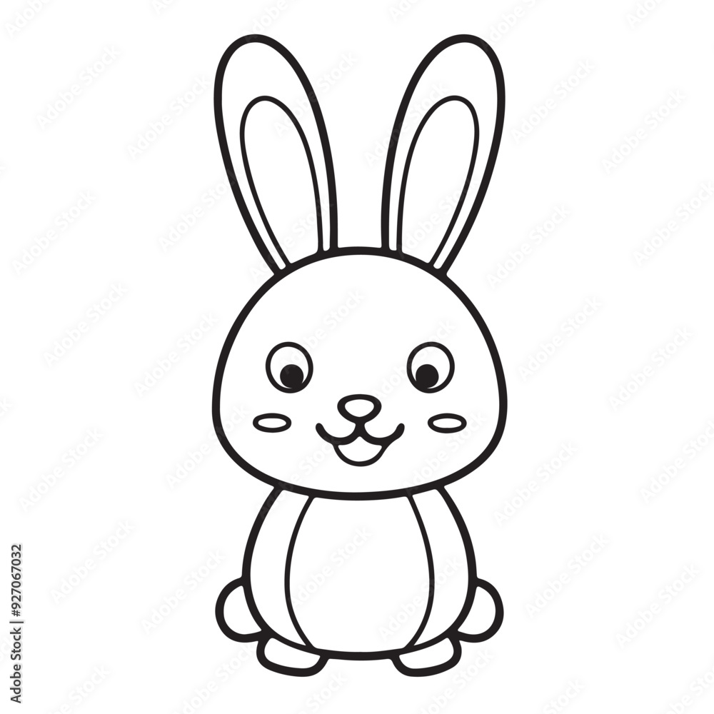 Adobe IlluCute kawaii bunny and baby cartoon character coloring page vector illustration. Pet animal, mothers day colouring page for kidsstrator Artwork. Adobe IlluCute kawaii bunny and baby cartoon character coloring page vector illustration. Pet animal, mothers day colouring page for kidsstrator Artwork.
