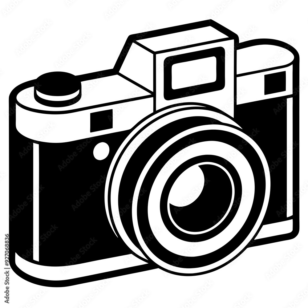 Camera isolated on white, camera vector illustration, camera vector art, camera silhouette, digital camera sameba vector icon, photo icon line art,eps Camera isolated on white, camera vector illustration, camera vector art, camera silhouette, digital camera sameba vector icon, photo icon line art,eps