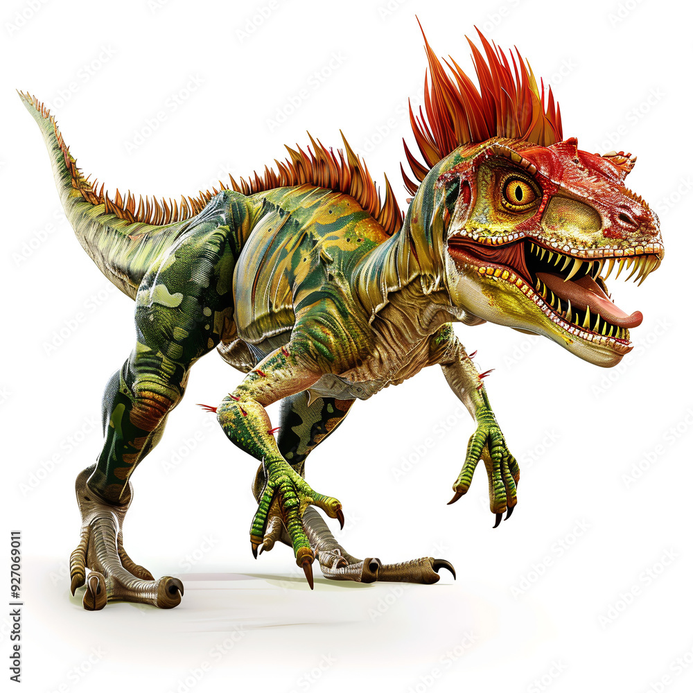 Fototapeta premium Dynamic Velociraptor in Motion