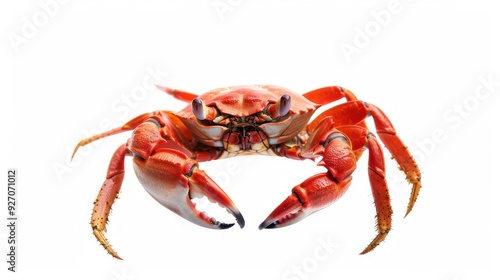 Close-up of a Red Crab on a White Background