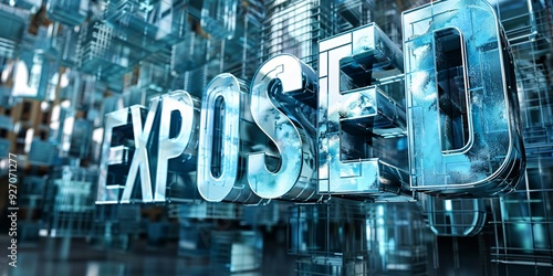 A 3D EXPOSED poster showcasing exposed text art. photo