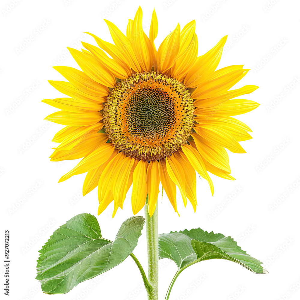 Obraz premium sunflower isolated on white background translucent