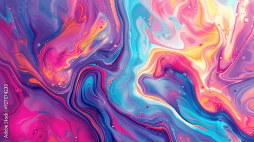 The close up abstract picture of multiple colour mixing in form of liquid together for colourful shade, mixing colors involves combining different hues of colour to create new shades or tones. AIG51.