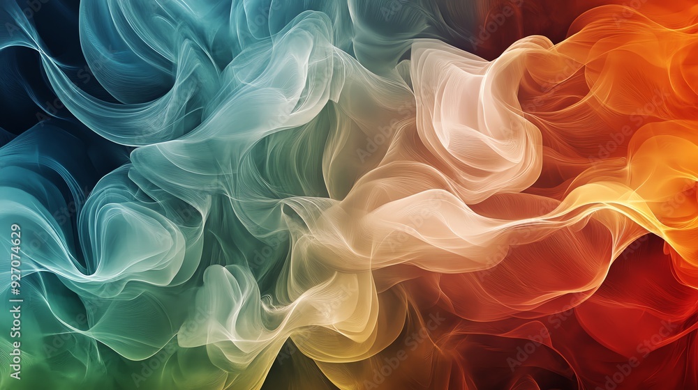Obraz premium Abstract Swirling Smoke Design