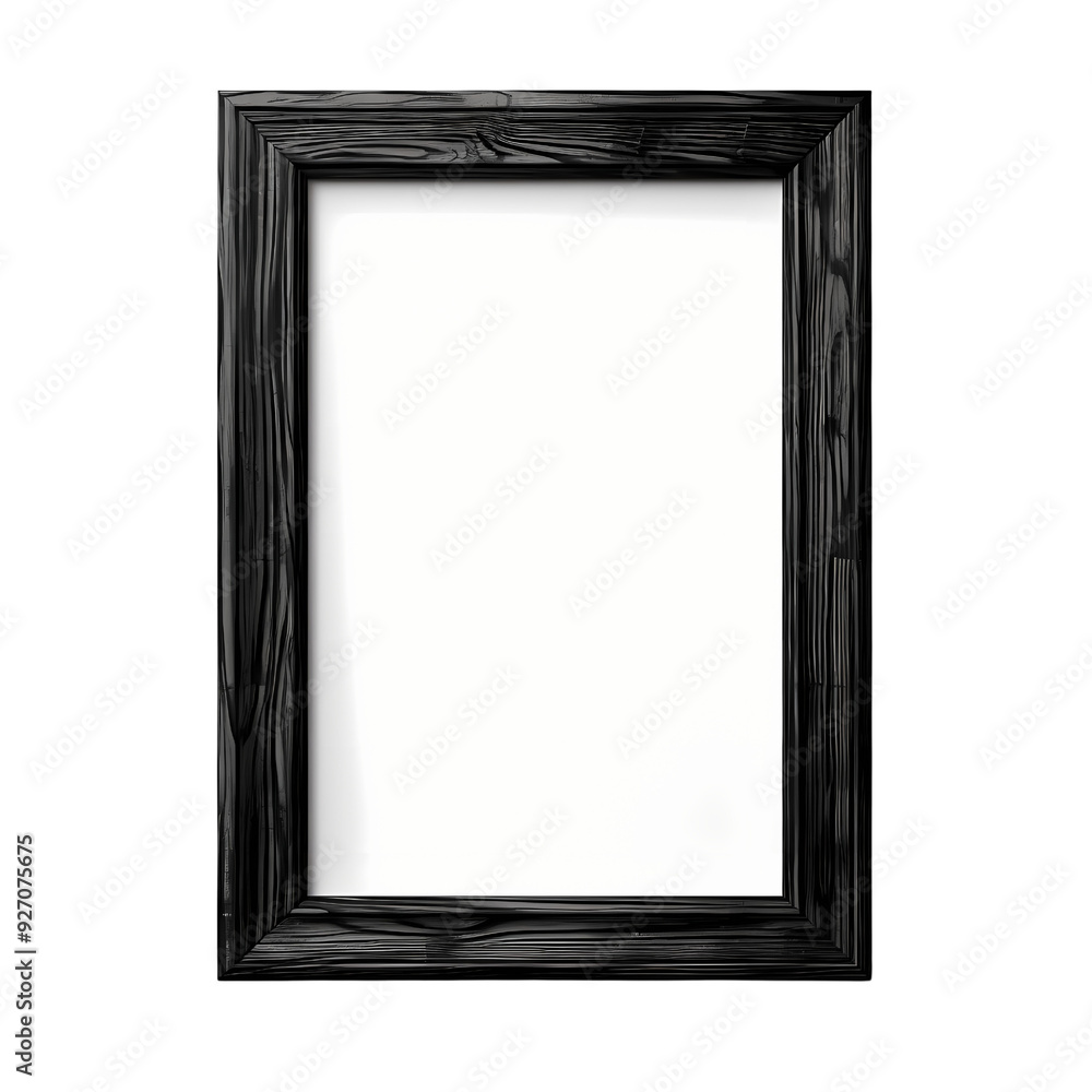 A simple black wooden frame isolated on a black background. Perfect for adding a touch of rustic elegance to your design projects. A simple black wooden frame isolated on a black background. Perfect for adding a touch of rustic elegance to your design projects.