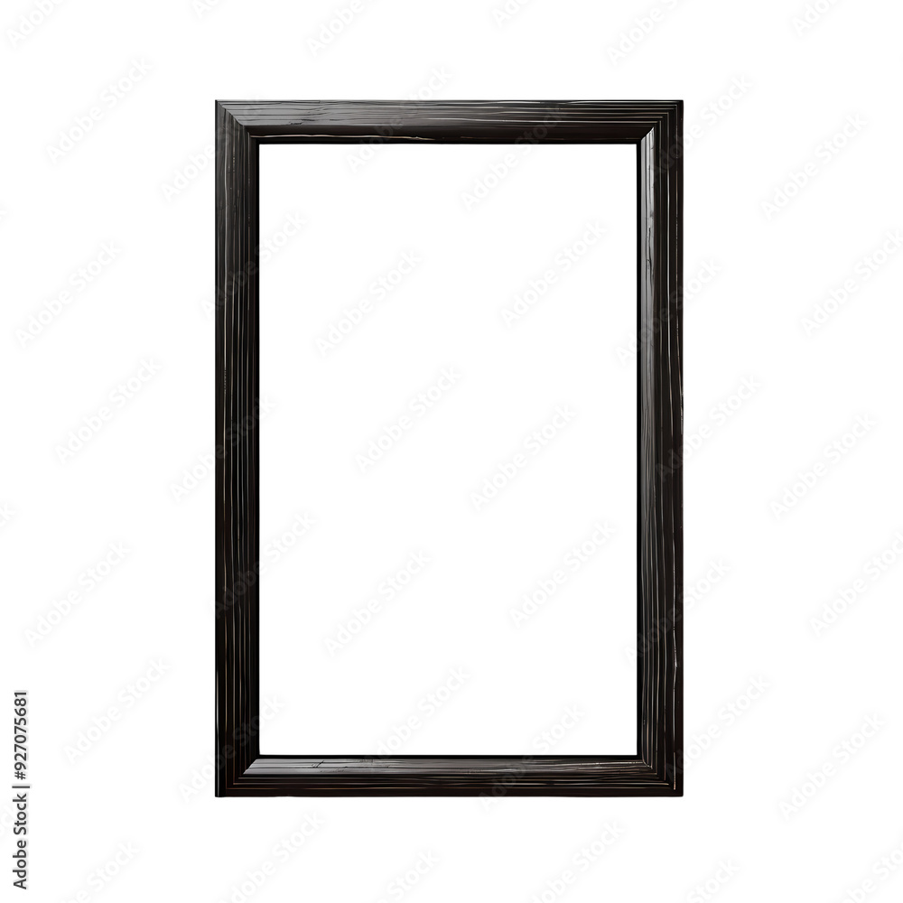 A dark wooden frame isolated on a black background. The frame is perfect for adding a touch of rustic elegance to any design. A dark wooden frame isolated on a black background. The frame is perfect for adding a touch of rustic elegance to any design.