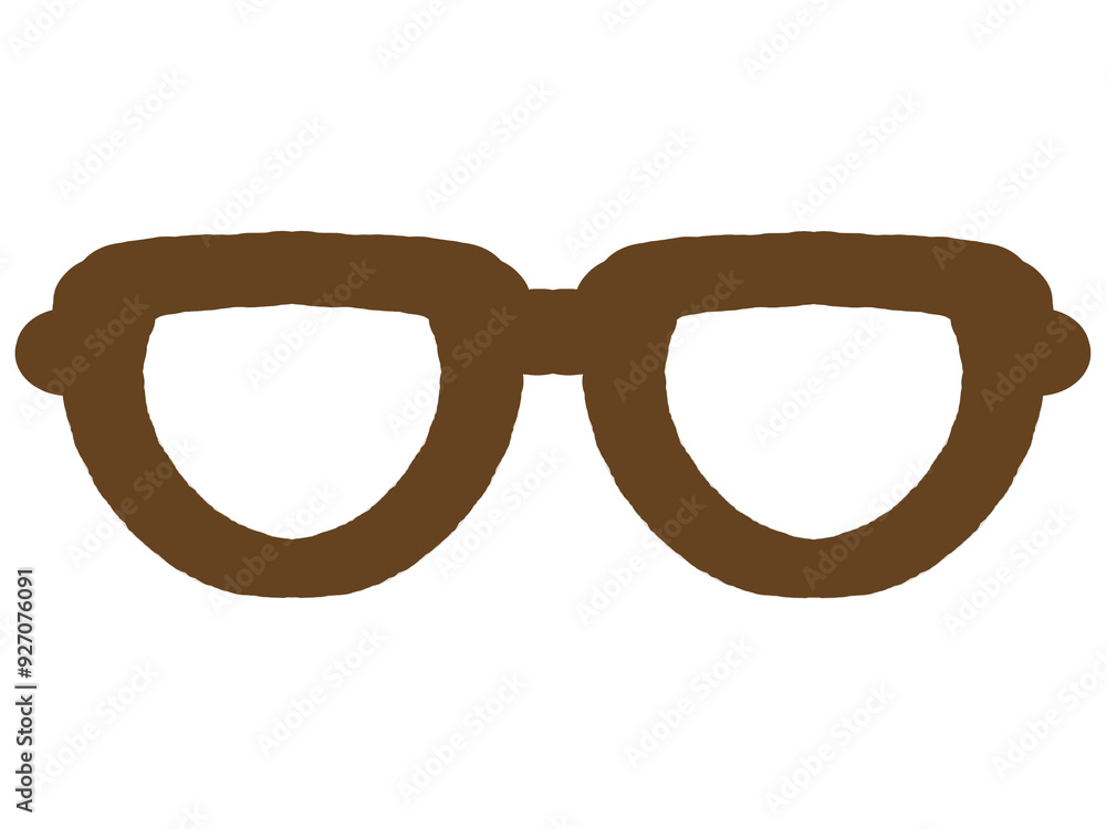 Fototapeta premium 落書き風おしゃれな眼鏡のイラスト素材