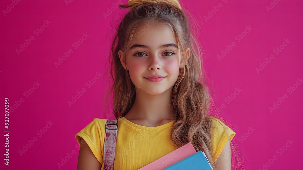 Happy student girl enjoying school life concept Happy student girl enjoying school life concept