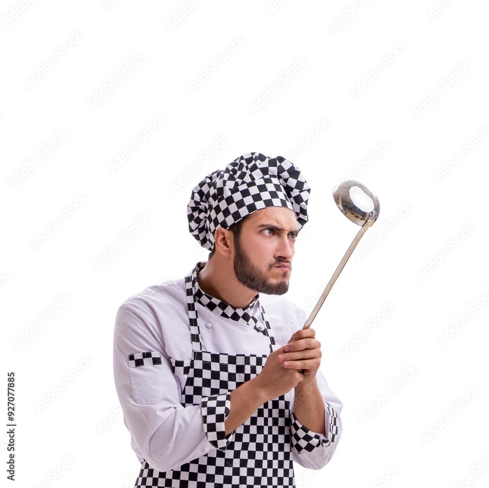 Male cook isolated on the white background Male cook isolated on the white background