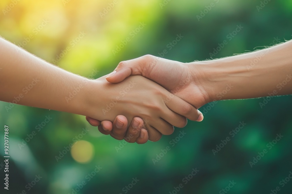 Two people shaking hands. Close-up. Building Positive Relationships: Connecting with Others Two people shaking hands. Close-up. Building Positive Relationships: Connecting with Others